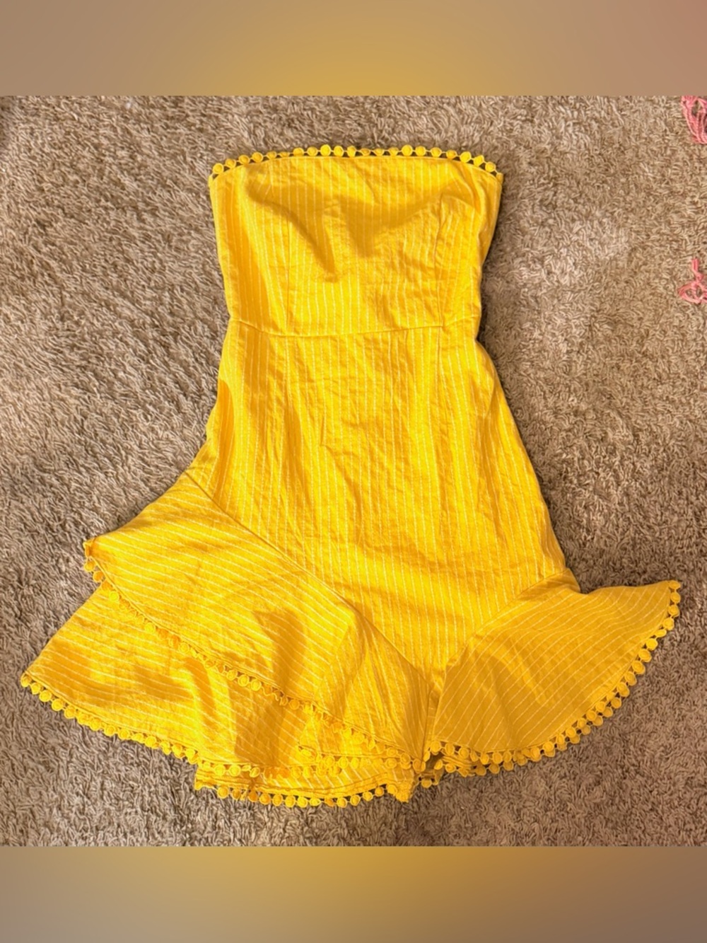 Strapless/Backless yellow dress